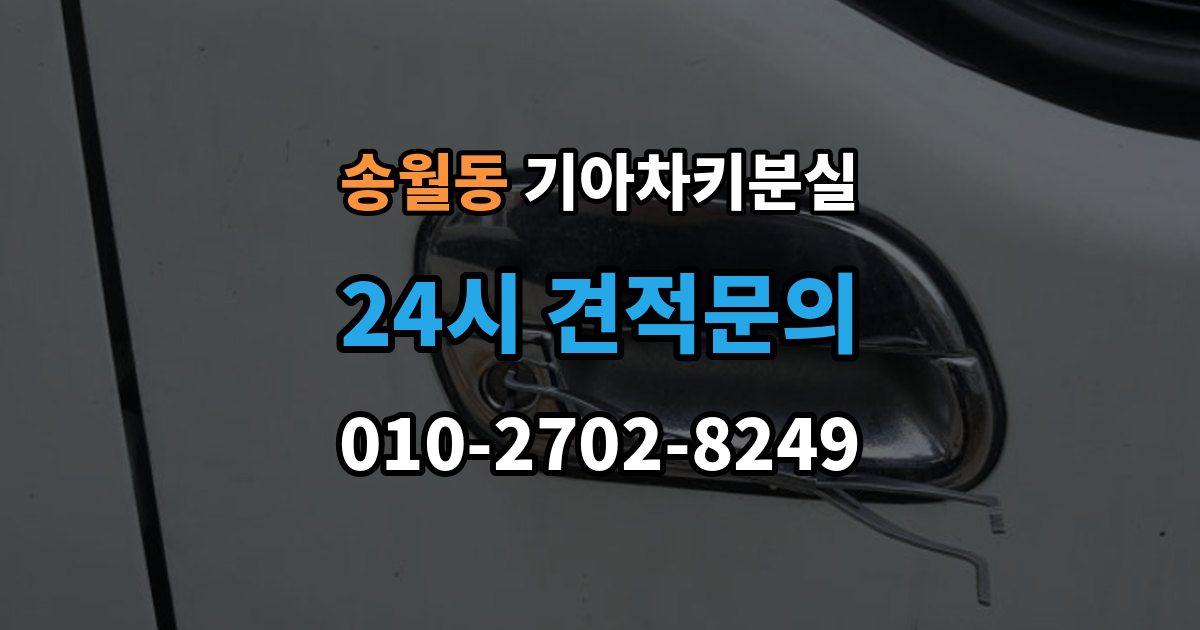 송월동 기아 차키 분실 도어락은 반응하는데 시동이 멎칠 때