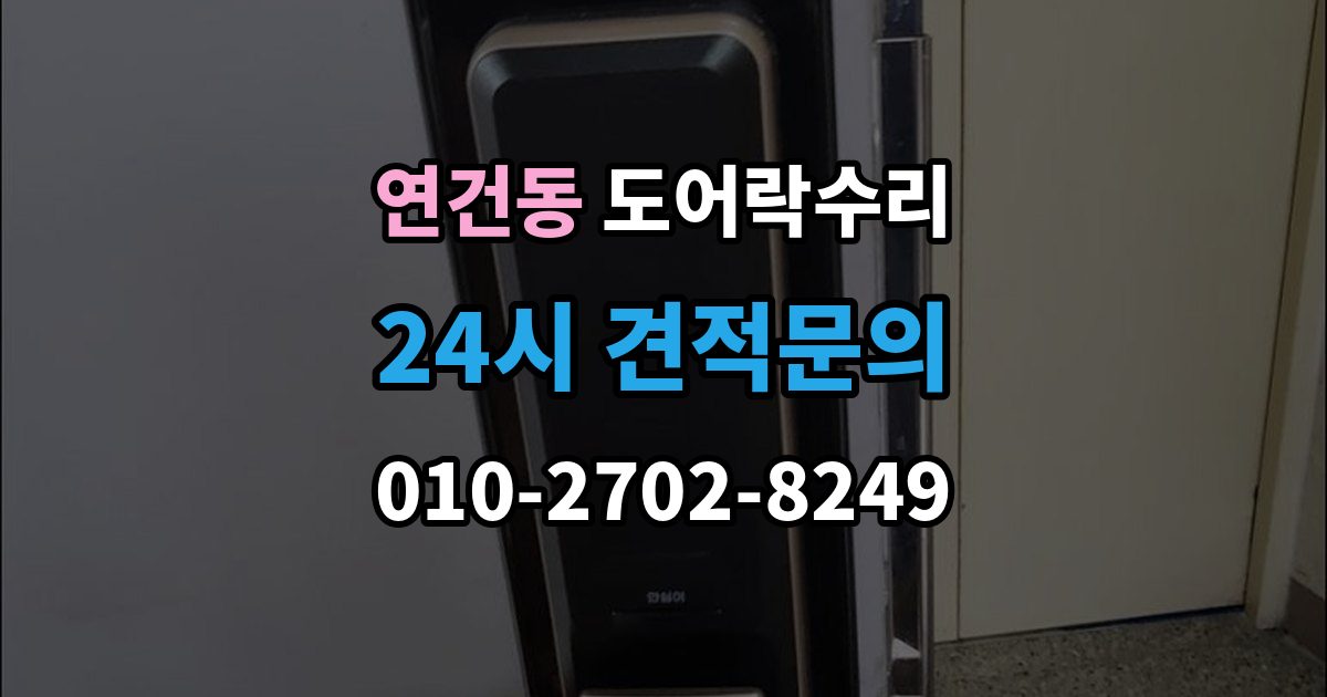 연건동 도어락 수리 기록 오류와 함께 나타나는 증상 살피기