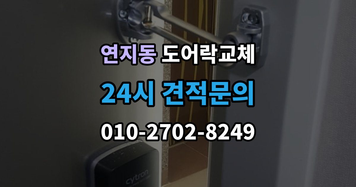종로구 연지동 도어락 교체 지문이 잘 안 읽히는 가족이 있을 때 대안