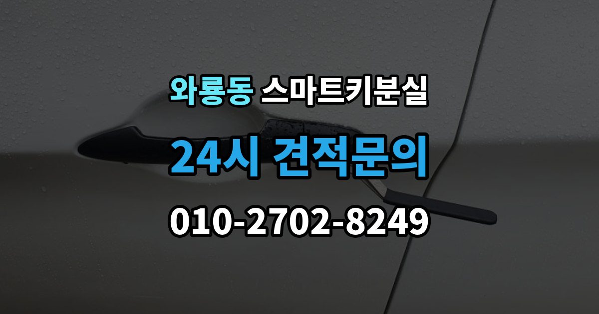 종로구 와룡동 스마트키 분실 예비키 없이 남았을 때 이동 수단부터 생각하기