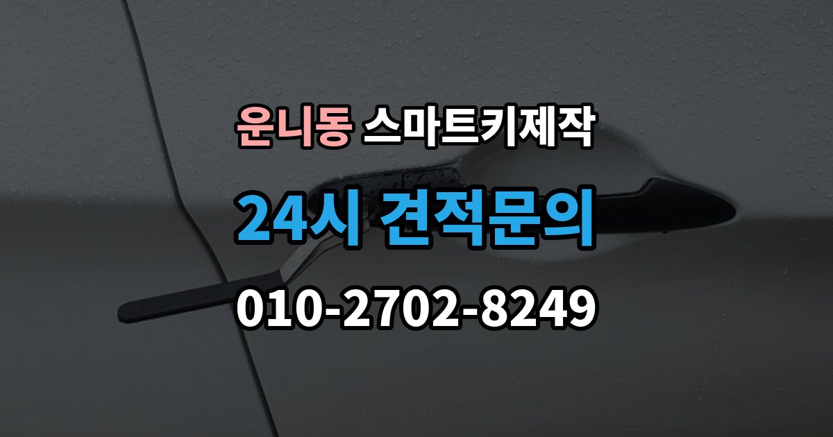 운니동 스마트키 제작 배터리 교체 후에도 안 될 때 볼 항목