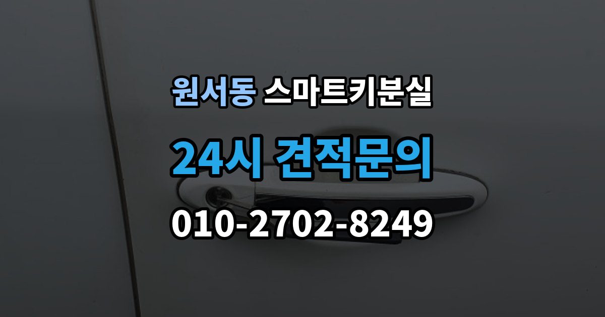 원서동 스마트키 분실 예비키 없이 외출했다면 확인할 이동 경로