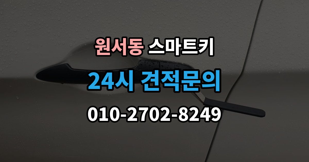 원서동 스마트키 구매 전 차종 호환성을 점검하는 방법