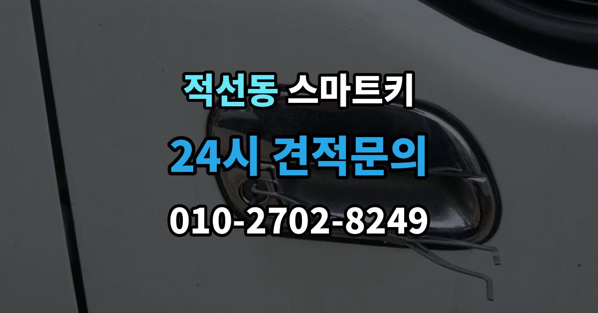 적선동 스마트키 사용 중 자주 생기는 불편