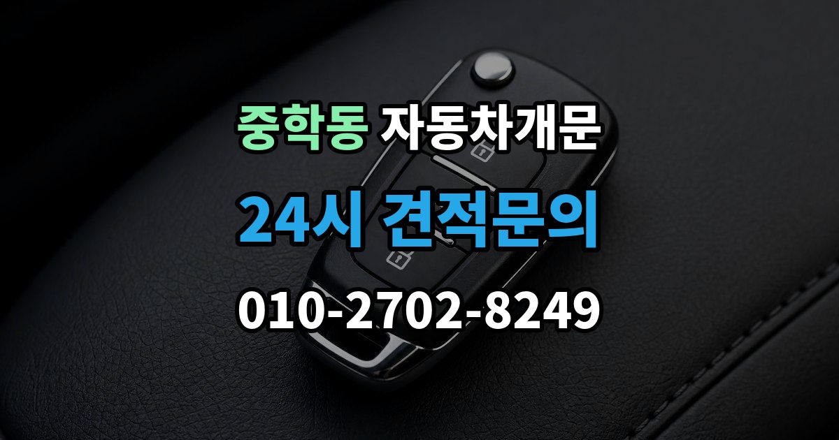 종로구 중학동 차 문 잠겼을 때 문 파손 없이 여는 절차 살펴보기