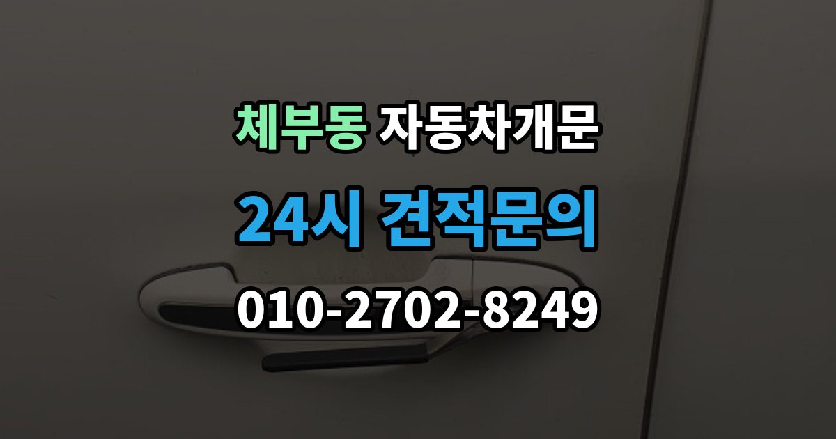 체부동 자동차 문 잠김 스마트키 인식 불량으로 인한 잠김 사례