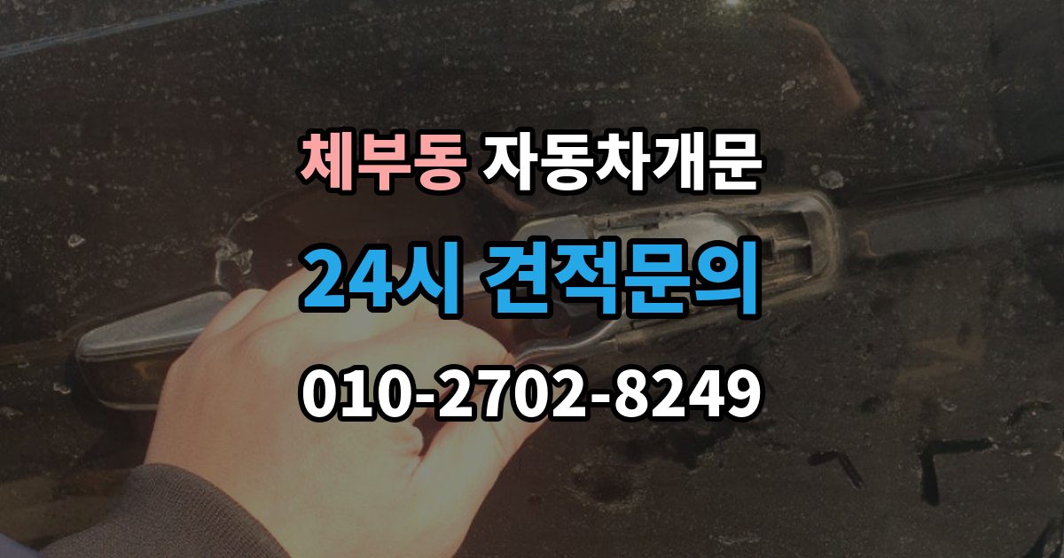 체부동 차 문 잠겼을 때 시동 걸린 채 잠겼을 때 확인할 점