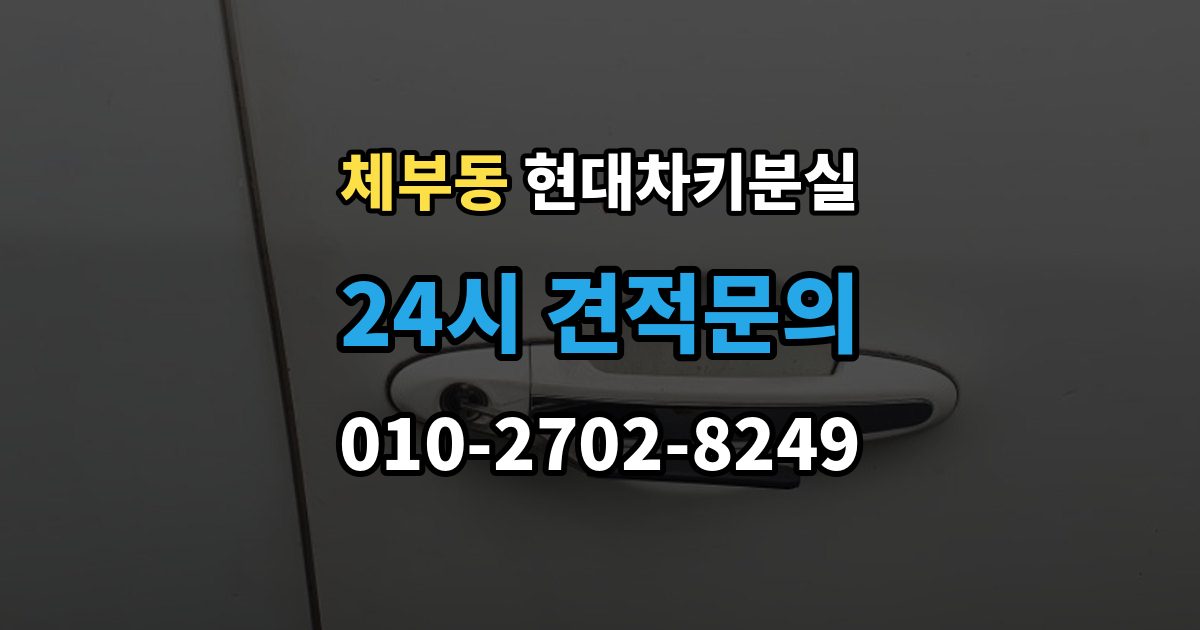 체부동 현대 차키 분실 출장 안내 - 차문은 열리지만 키 인식이 안 될 때
