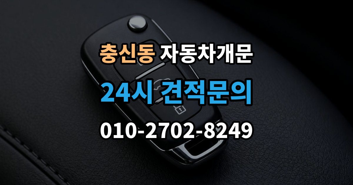 충신동 자동차 문 잠김 차량 파손 걱정 없이 여는 기준