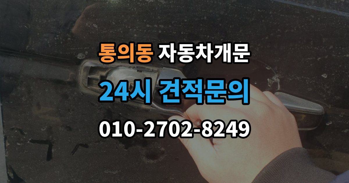통의동 자동차 문 잠김 잠금 상태를 스스로 점검하는 방법