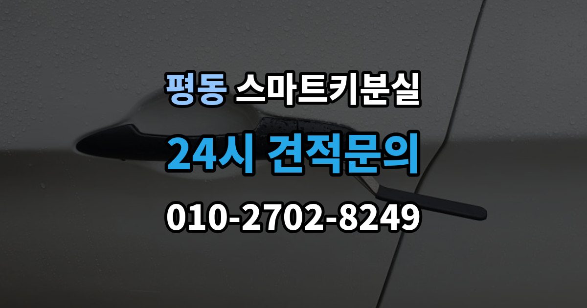 종로구 평동 스마트키 분실 차키 사진 없이 대응해야 할 때도 제작 가능한지