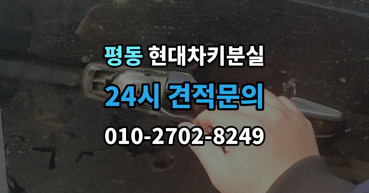 종로구 평동 현대 차키 분실 출장 안내 - 딜러센터와 전문업체 진행 방식 비교