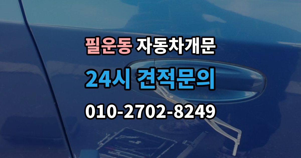 필운동 자동차 문 잠김 리모컨 오작동과 실제 잠김 구분하기