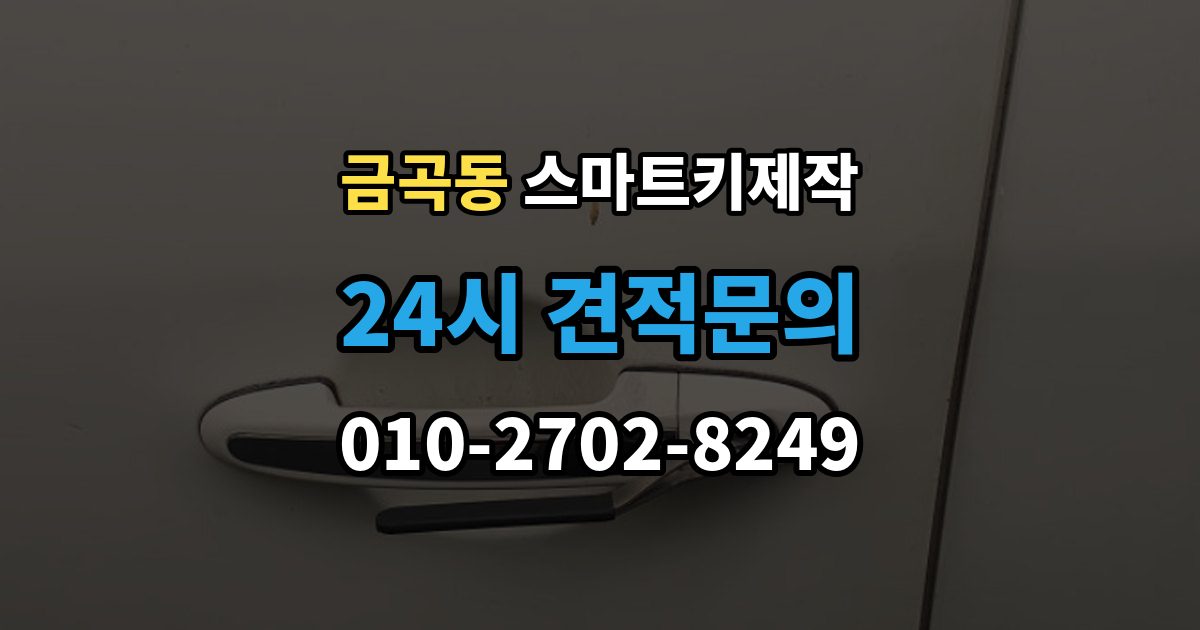 검단구 금곡동 스마트키 제작 견인 필요 여부 확인할 점