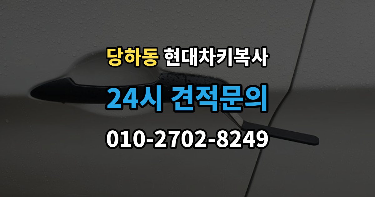 검단구 당하동 현대 차키 복사 분실 전후 준비 서류와 인증 절차