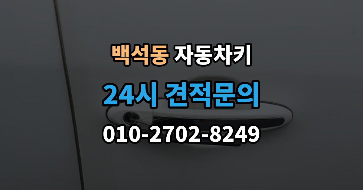검단구 백석동 자동차키 차종별 키 구조 차이와 사용 방식 정리