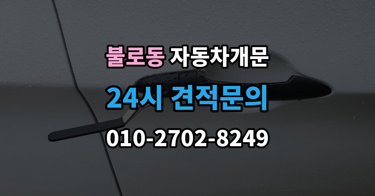 검단구 불로동 차 문 잠겼을 때 빗길이나 눈길에서 잠겼을 때 대처
