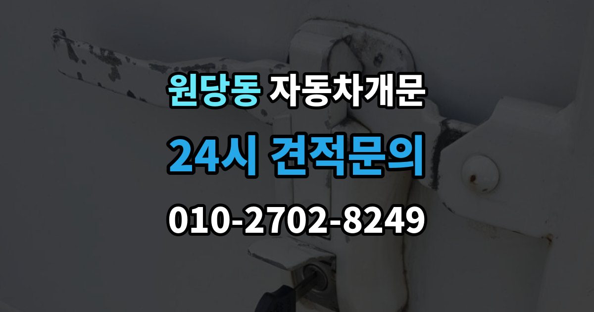 검단구 원당동 자동차 문 잠김 차량 내부에 사람이 있을 때 우선 조치