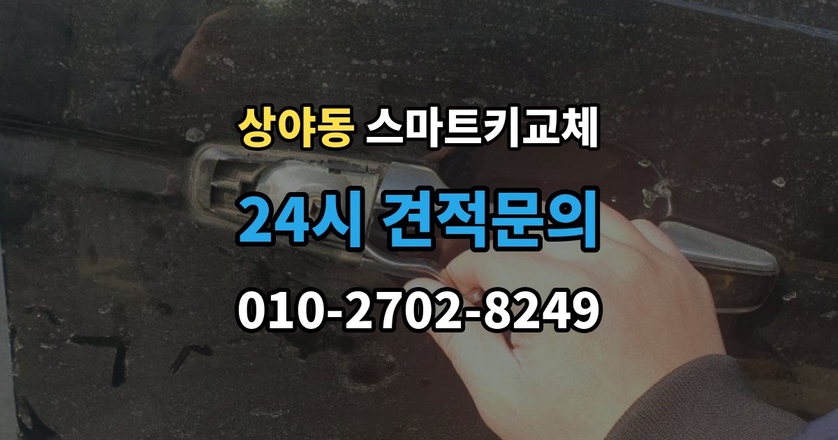 상야동 스마트키 교체 차량 인수 시 키와 등록 정보 함께 확인하기