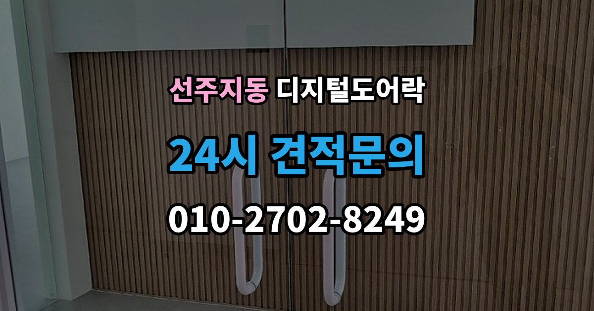 선주지동 디지털 도어락 분리형과 일체형 실제 사용 편의 비교