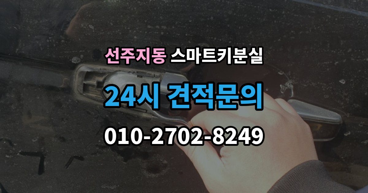 선주지동 스마트키 분실 예비키 보관 위치를 다시 점검하는 법