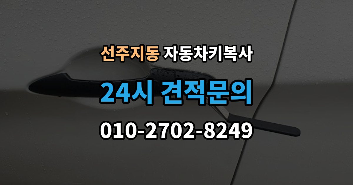 선주지동 자동차키 복사 주차장 현장 상담이 유용한 상황