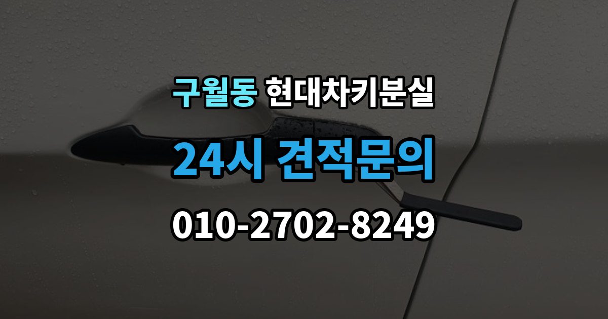 구월동 현대 차키 분실 키를 찾았는데도 다시 등록해야 하는 상황