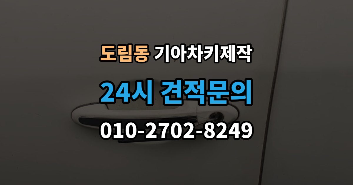 남동구 도림동 기아 차키 제작 키 종류가 다른 차종을 구분하는 방법