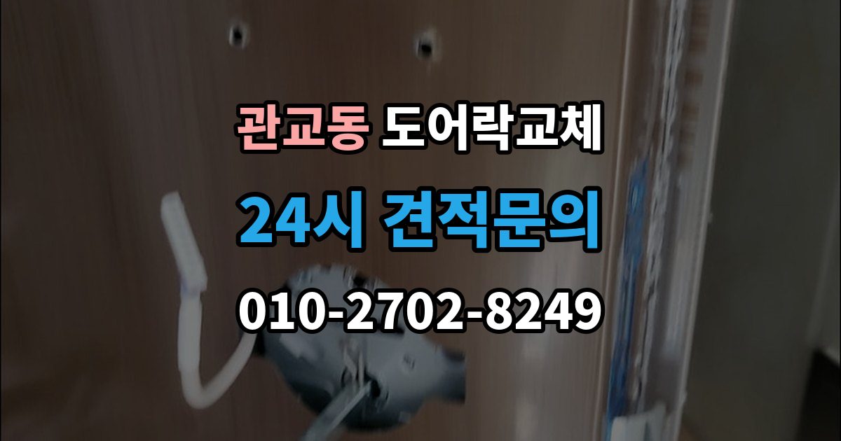 관교동 도어락 교체 전자식이 처음인 집에 설치 후 안내받을 것
