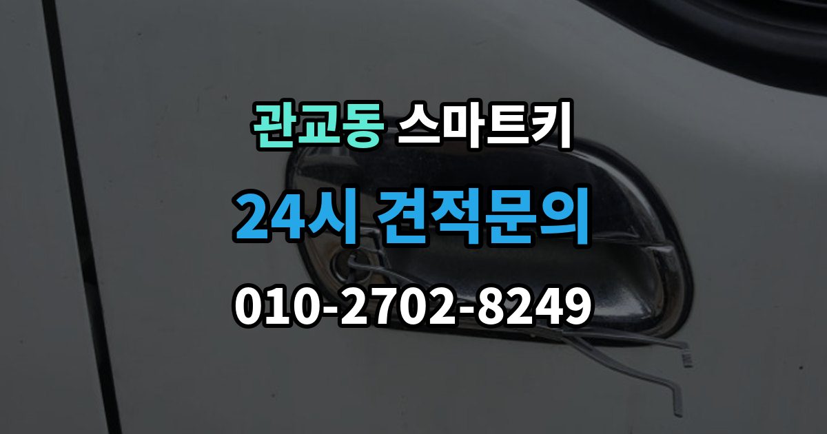 관교동 스마트키 배터리 교체 후에도 불안정하다면 확인할 것