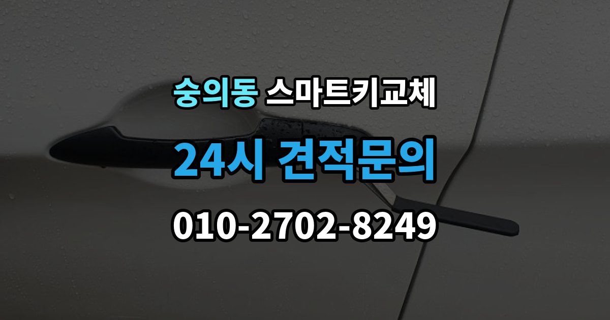 숭의동 스마트키 교체 잠금 상태에서 무리 없이 열어야 할 경우