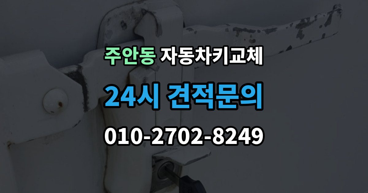 주안동 자동차키 교체 열쇠공 선택할 때 보는 항목