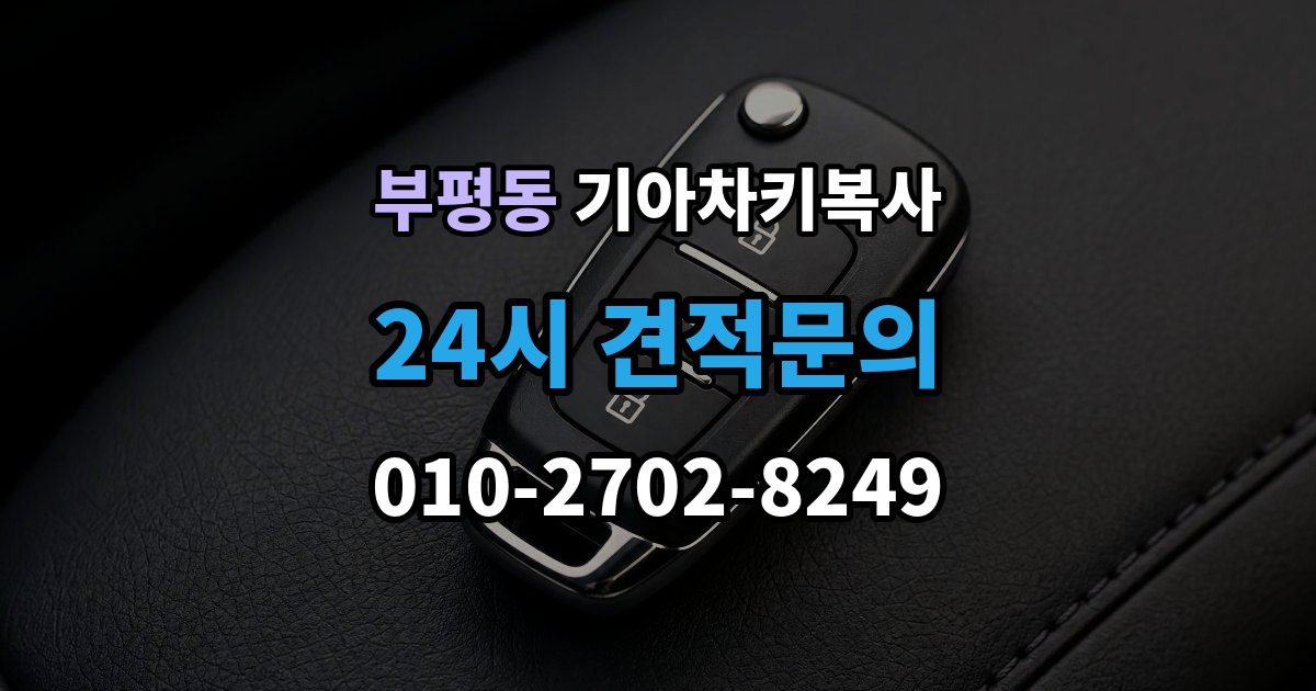부평동 기아 차키 복사 시동 인식 점검이 필요한 경우