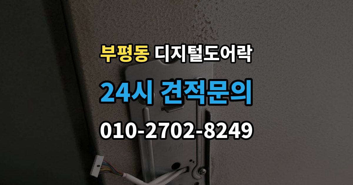 부평동 디지털 도어락 임시 비밀번호와 사용자 비밀번호 차이