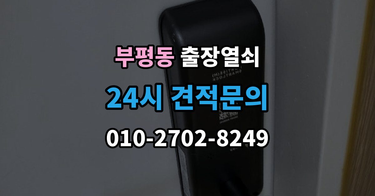 부평동 출장 열쇠 문틀 손상 없이 여는 순서