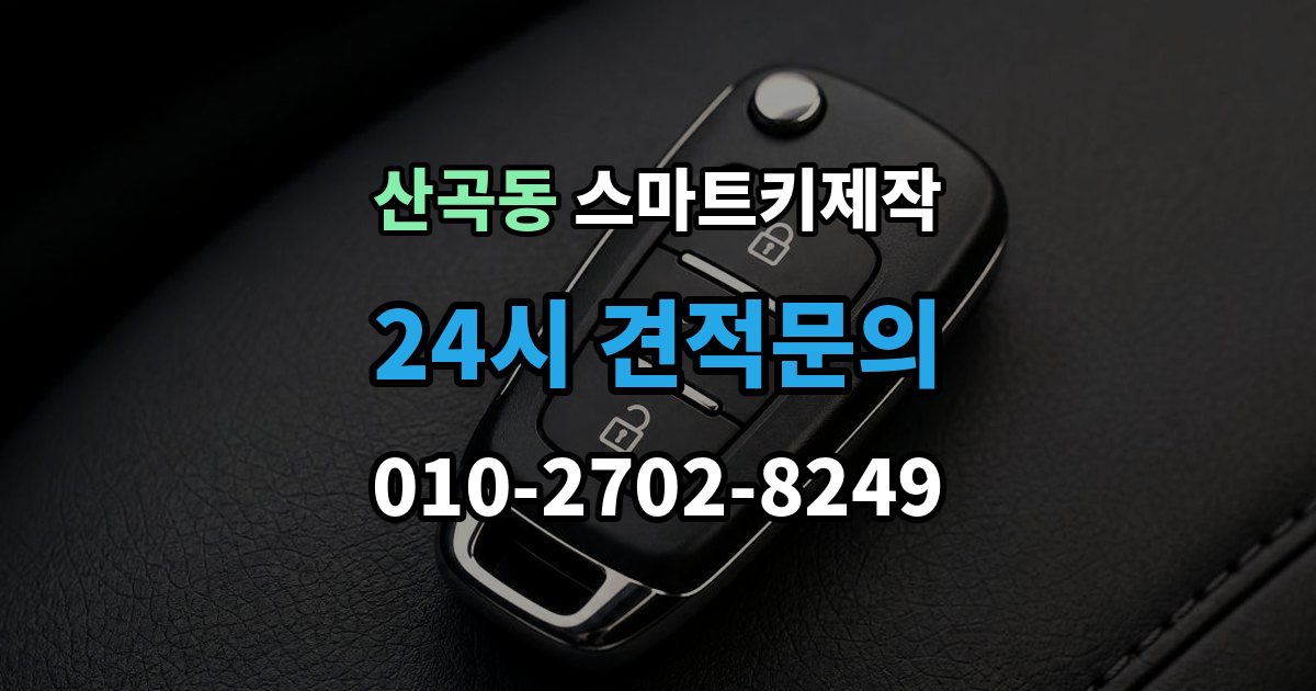부평구 산곡동 스마트키 제작 차종별 원격 기능 차이와 확인법