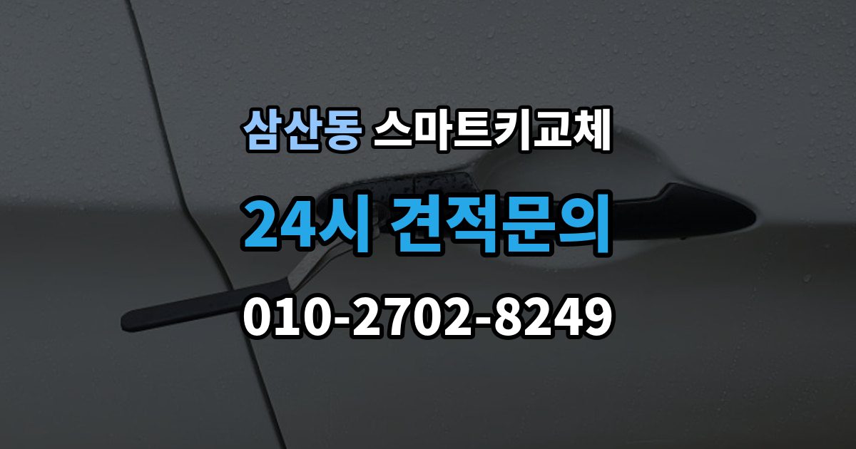 부평구 삼산동 스마트키 교체 예비키가 없을 때 우선 살펴볼 대처법