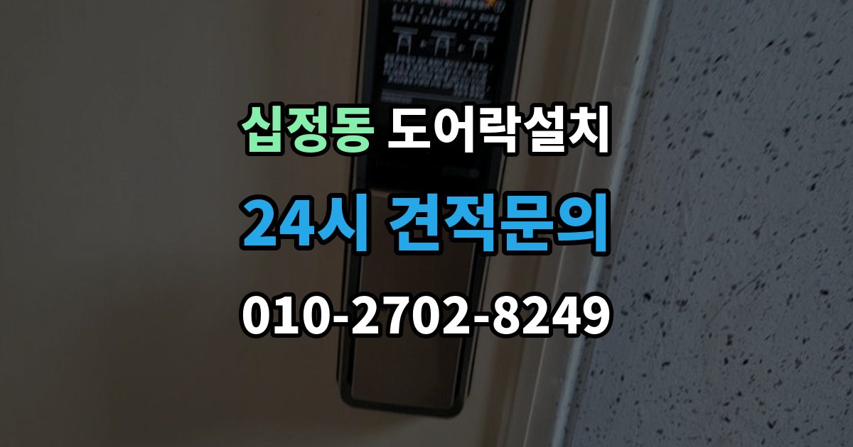 십정동 도어락 설치 문이 닫히기 전에 잠기는 증상 해결