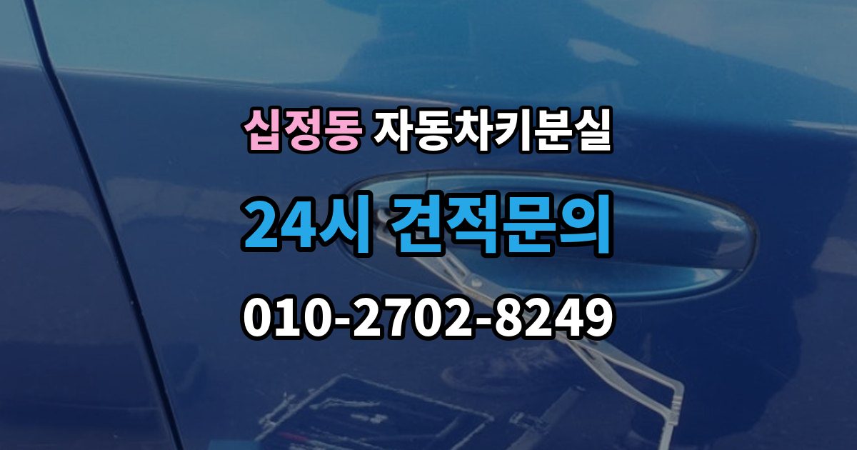 십정동 차 키 잃어버렸을 때 가족 예비키가 있을 때와 없을 때 차이