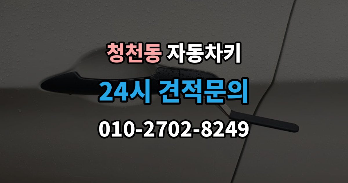 청천동 자동차키 원격 시동이 되는 차와 안 되는 차