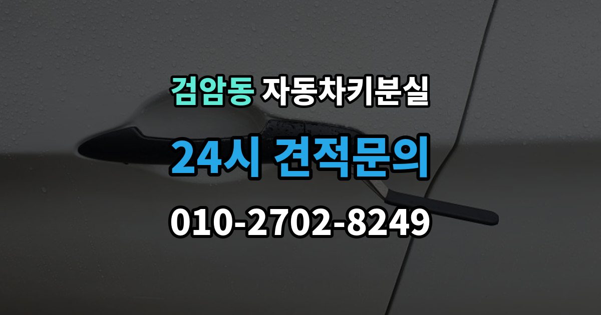 검암동 자동차키 분실 문을 여는 방식별 장단점