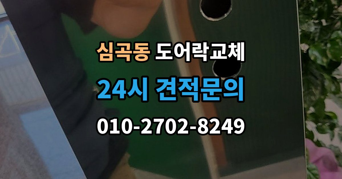 서해구 심곡동 도어락 교체 교체 후 며칠간 문이 뻑뻑할 때 대처
