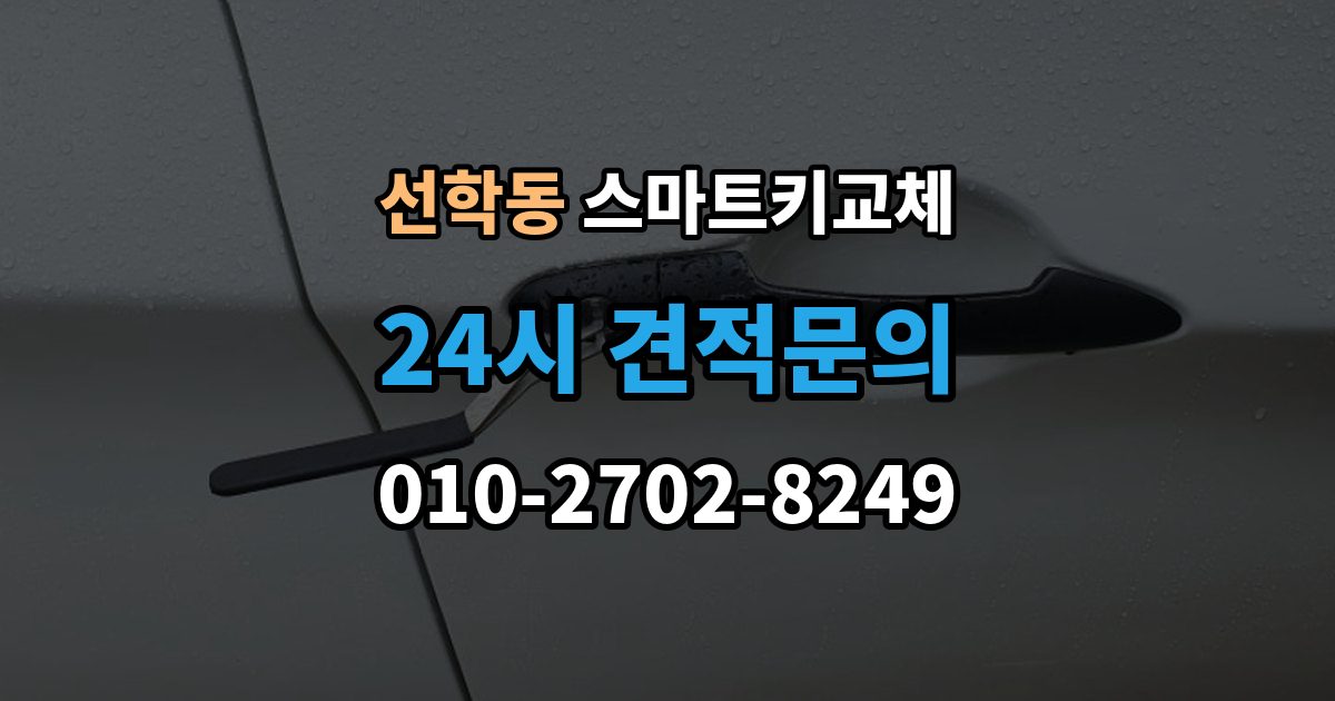 선학동 스마트키 교체 차키 사진 없이 대응해야 할 때도 제작 가능한지
