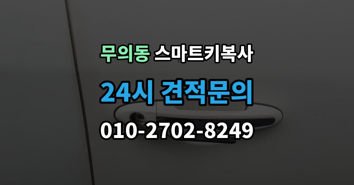 무의동 스마트키 복사 키 번호 없이 대처하는 방식