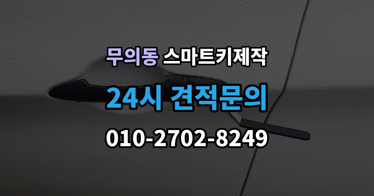 무의동 스마트키 제작 경고등 점등 시 함께 확인할 항목