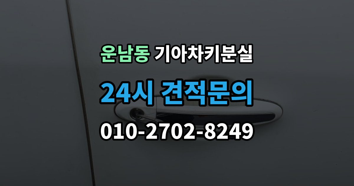 운남동 기아 차키 분실 문은 열리는데 시동이 안 걸릴 때 확인할 점