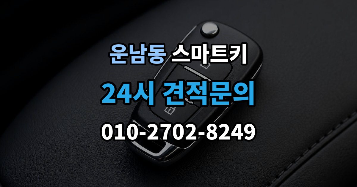 운남동 스마트키 교체 후 바로 해야 할 설정
