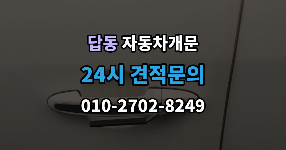 답동 자동차 문 잠김 리모컨 오작동과 실제 잠김 구분하기