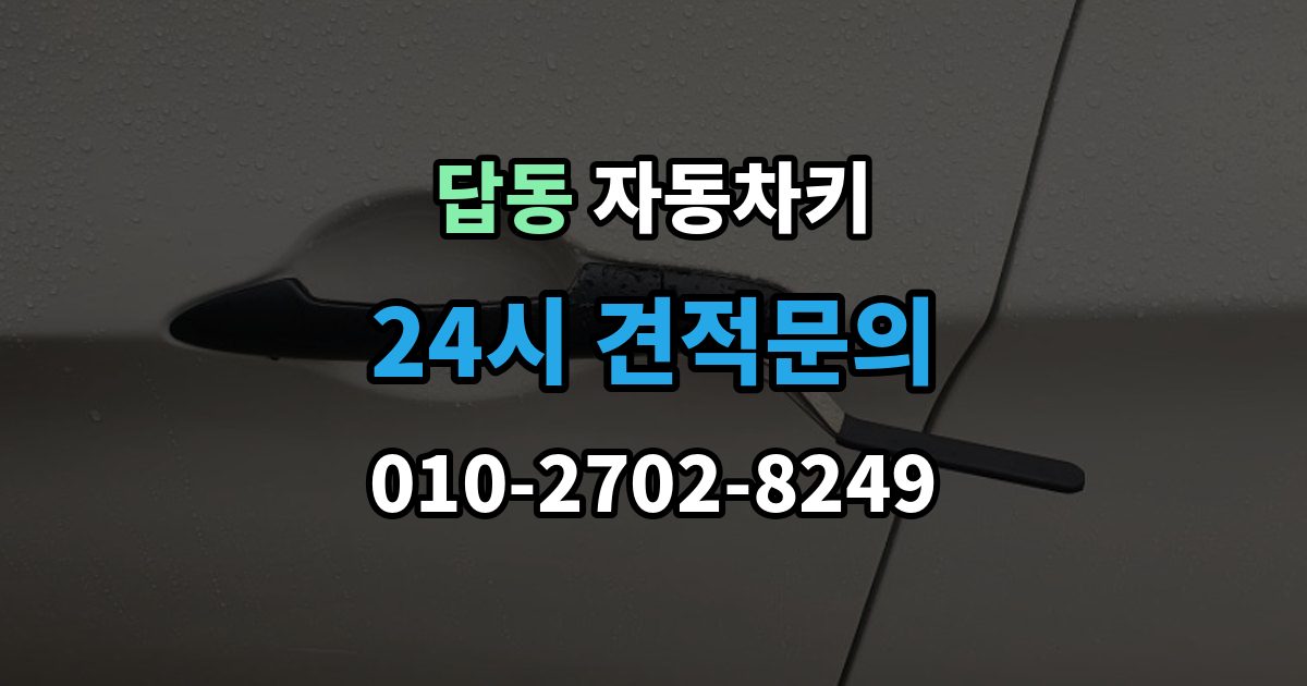 답동 자동차키 종류별 특징과 사용 편의성 비교