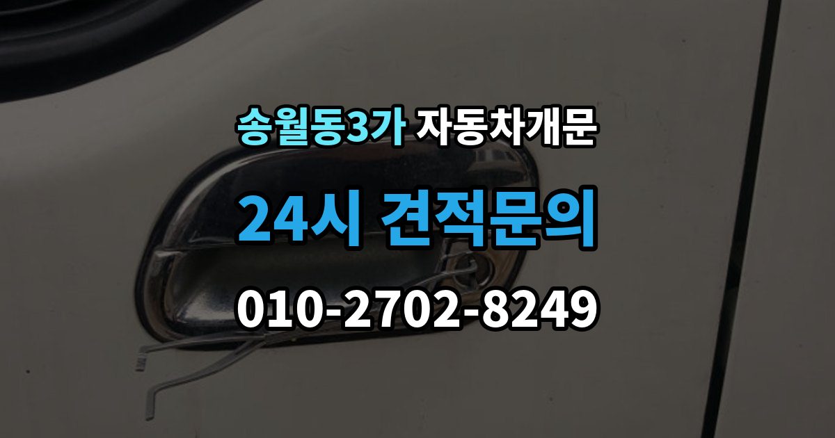 송월동3가 자동차 문 잠김 리모컨 오작동과 실제 잠김 구분하기